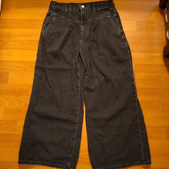 Levi’s Soft Black Pleated Jeans – Size 26x26 – White Patch – Rare - Picture 1 of 8